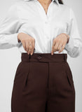 Pantalón Recto Atenas Marrón