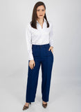 Pantalón Recto Mirella Azul