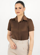 Blusa Ejecutiva Madrid Marrón
