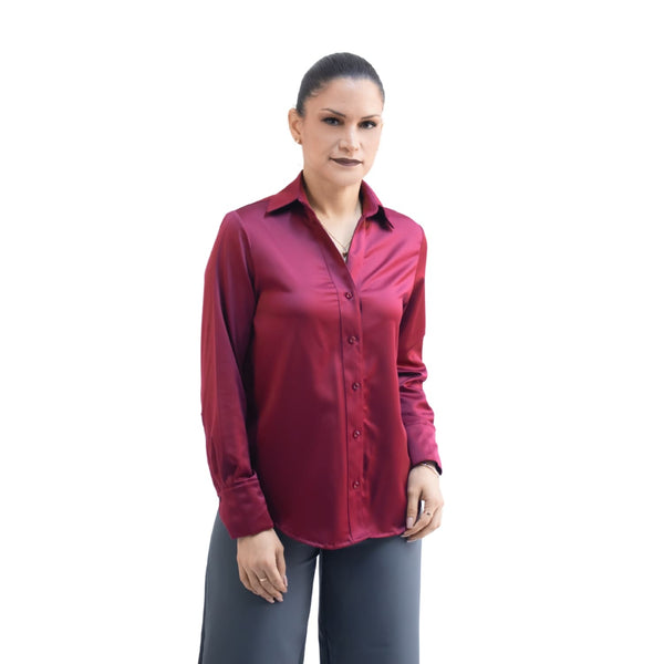 Blusa SATIN Vino