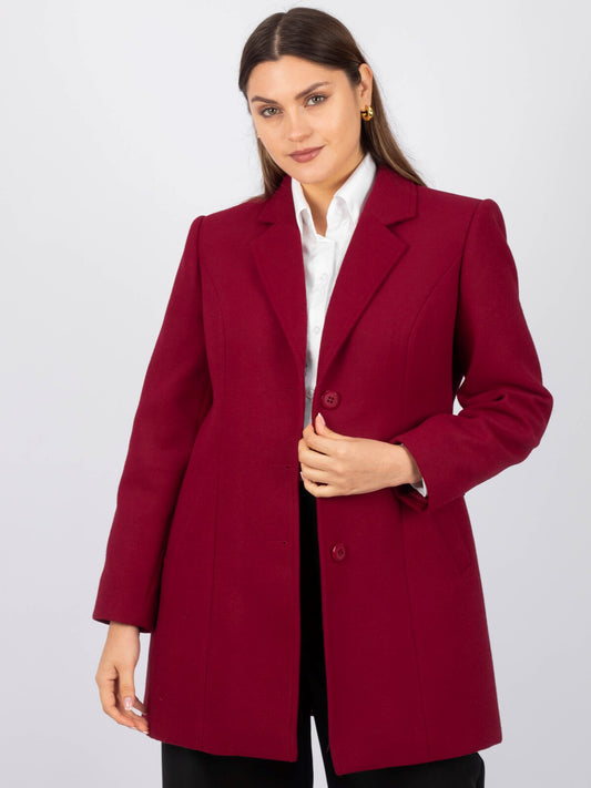 Abrigo de Paño Malva