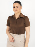 Blusa Ejecutiva  Madrid Marrón